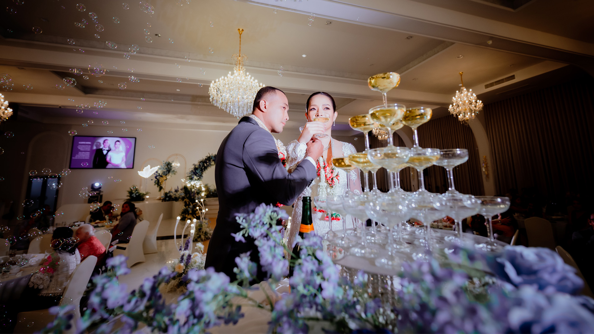 บรรยากาศสถานที่จัดงานแต่งงาน นนทบุรี หรูหรา